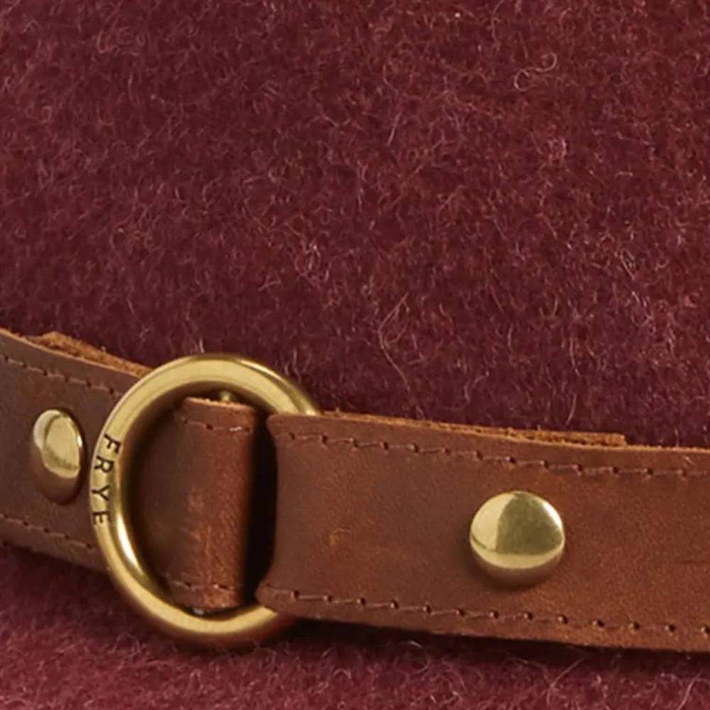 Frye Harness Wool Felt Tall Crown Fedora Hat NWT - Picture 3 of 10